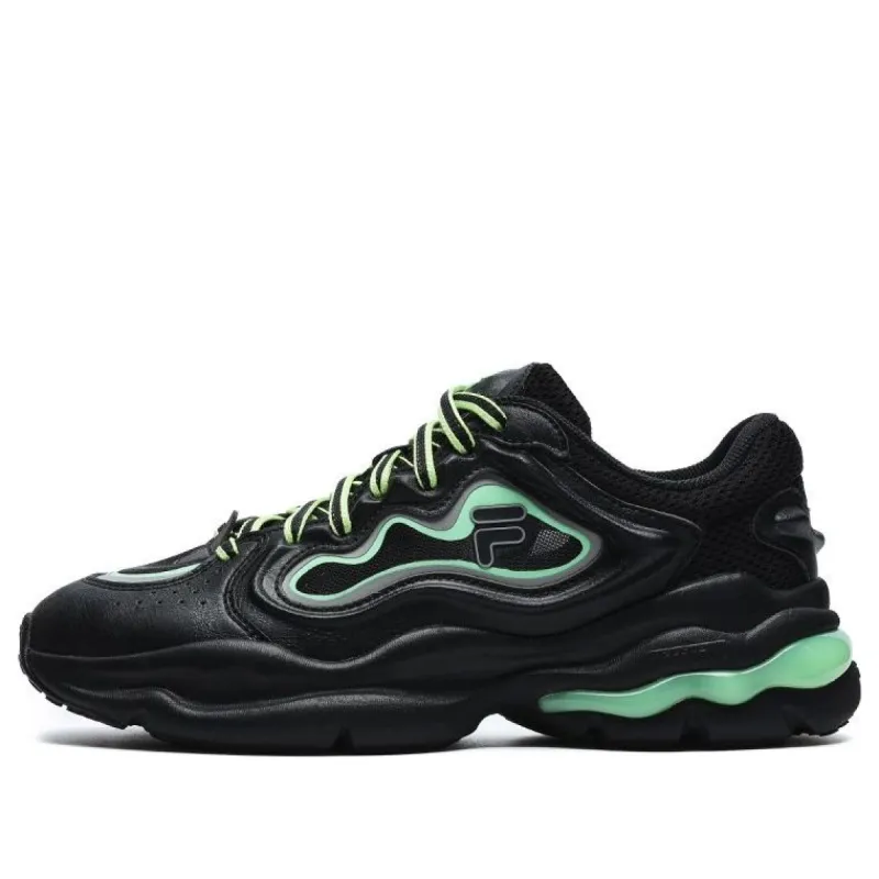 (WMNS) FILA FUSION Palatte Sneakers 'Black Green' T12W231119FBG sold by KicksCrew