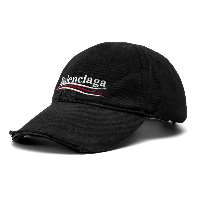 (WMNS) Balenciaga Political Campaign Destroyed Cap 'Black' 661884310B21077 sold by KicksCrew
