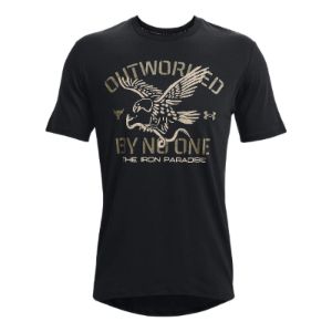 Under Armour Project Rock Outworked T-shirt 'Black' 1370490-001 sold by KicksCrew