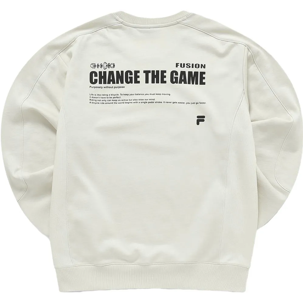FILA FUSION Letter Printed Sweatshirt 'Grey Black' T11M341204F-GY sold by KicksCrew product image thumbnail 2