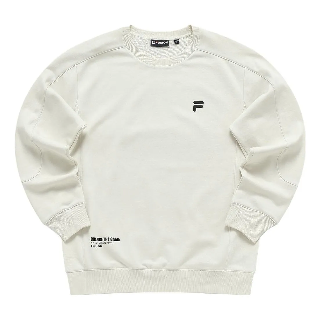 FILA FUSION Letter Printed Sweatshirt 'Grey Black' T11M341204F-GY sold by KicksCrew