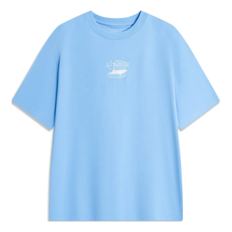 Li-Ning Cartoon Graphic T-shirt 'Light Blue' AHSU541-4 sold by KicksCrew