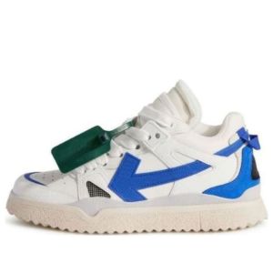 (WMNS) Off-White Sponge Mid-Top Sneakers 'White Blue' OWIA271F23LEA0010169 sold by KicksCrew