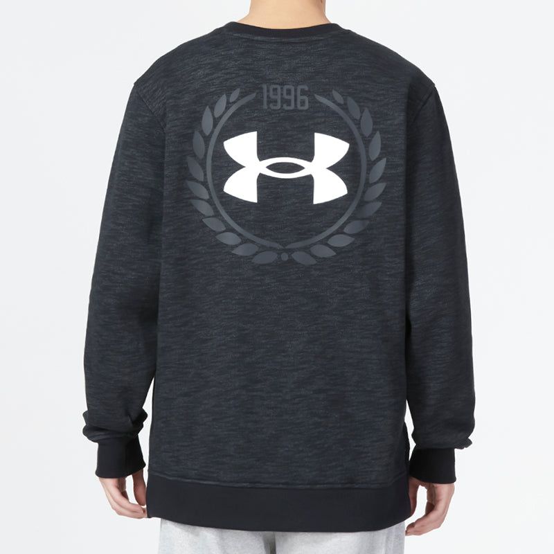 Under Armour Essential Fleece Heritage Crew Sweatshirt 'Black' 1373814-001 sold by KicksCrew product image thumbnail 4