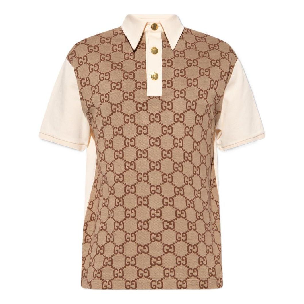 Gucci Jumbo GG Cotton Silk Jacquard Polo 'Beige Ebony' 682015-XJD1F-2270 sold by KicksCrew