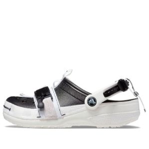 Crocs Classic Zip Tie Buckle Clogs 'Black White' 208127-066