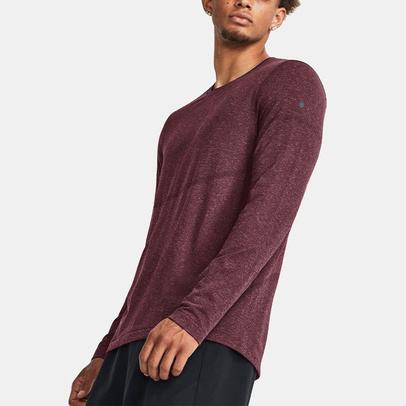 Under Armour Rush Seamless Legacy Long Sleeve T-shirt 'Burgundy' 1379282-600 sold by KicksCrew product image thumbnail 5