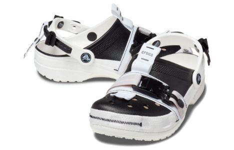 Crocs Classic Zip Tie Buckle Clogs 'Black White' 208127-066 sold by KicksCrew