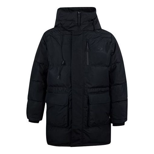 Converse Mid-Length Down Fill Puffer Jacket 'Black' 10019323-A03 sold by KicksCrew