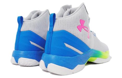(PS) Under Armour Curry 2 Splash Party Basketball Shoes 'White Pink Electric Blue' 3026306-100 sold by KicksCrew
