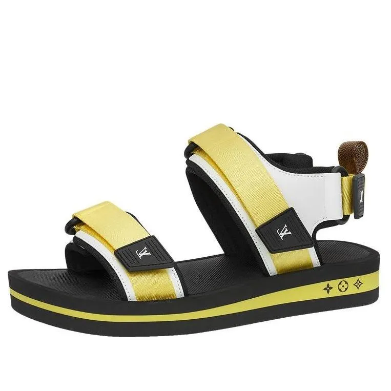 (WMNS) LOUIS VUITTON Arcade Sandals 'Yellow' 1A8GKE sold by KicksCrew
