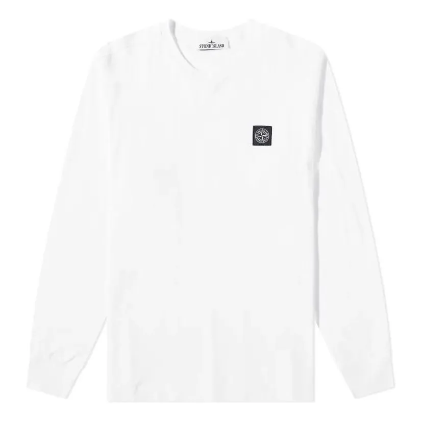 STONE ISLAND Long-Sleeve T-shirt 'White' 101522713-A0001 sold by KicksCrew