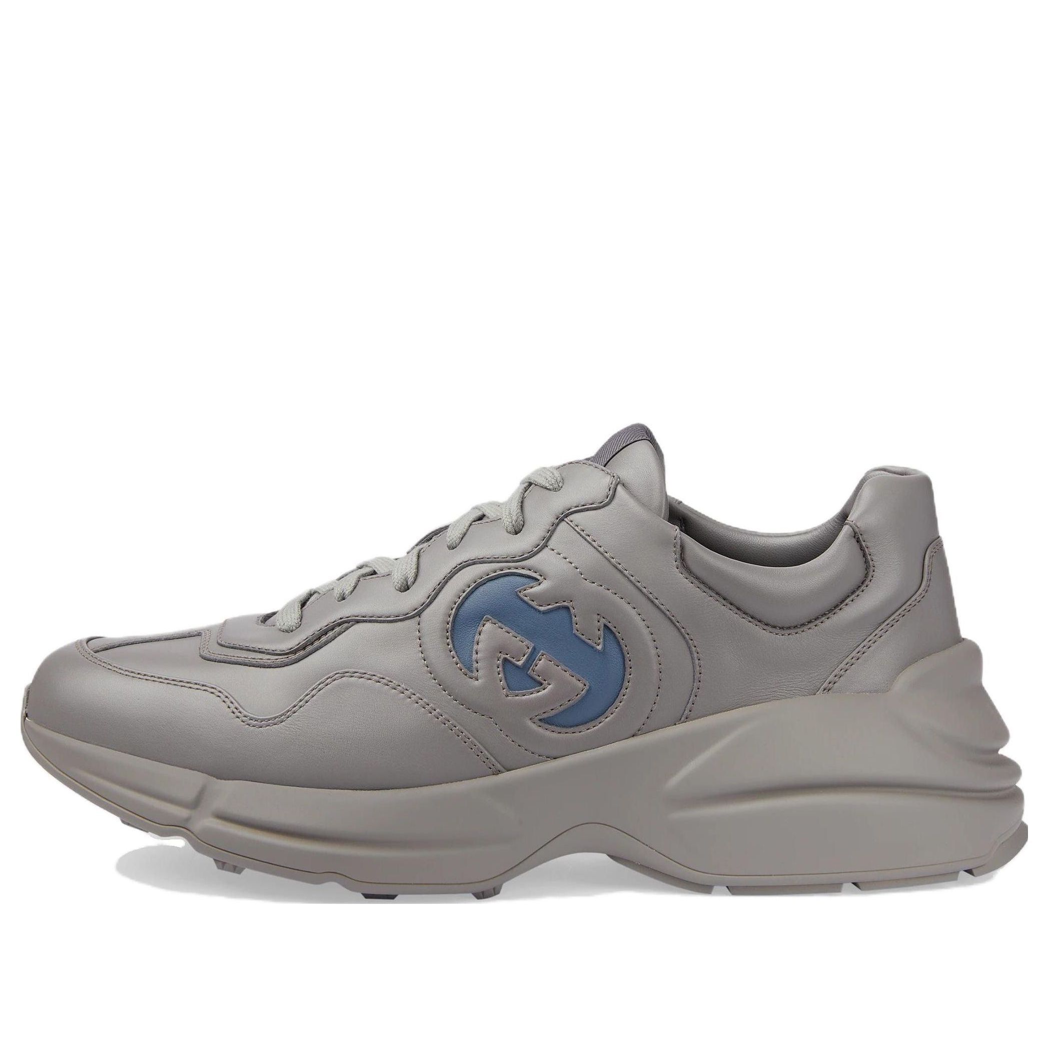 GUCCI Rhyton Leather Sneakers 'Grey Blue' 757857-UPG70-1248 sold by KicksCrew