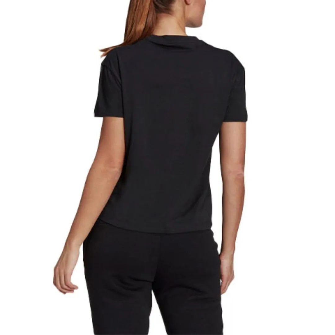 (WMNS) adidas Big Logo Foil Graphic T-Shirt 'Black Red'' Asia Sizing GL0921 sold by KicksCrew product image thumbnail 2