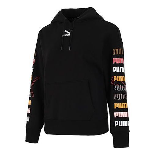 (WMNS) Puma Classics Graphics Hoodie 'Black' 533155-01 sold by KicksCrew