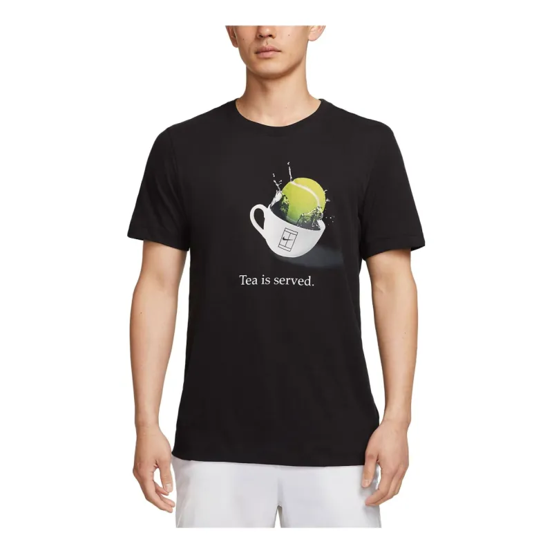 NIKE Court Dri-FIT Slam Tennis T-Shirt 'Black' FD0031-010 sold by KicksCrew