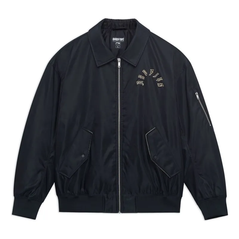 Li-Ning BadFive Graphic Jacket 'Black' AJMT015-3 sold by KicksCrew