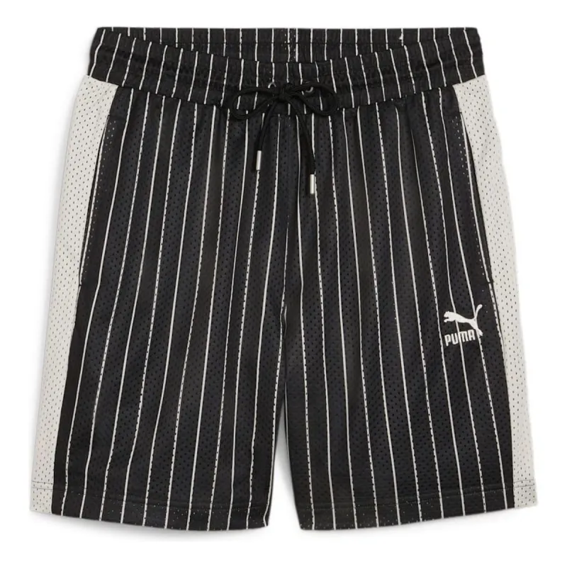 PUMA T7 For The Fanbase Mesh Shorts 'Black Green' 624394-01 sold by KicksCrew