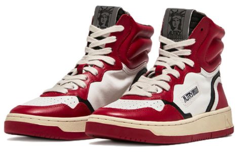 Autry Action Shoes Liberty Leather High 'Red' LUHM-HL02 sold by KicksCrew