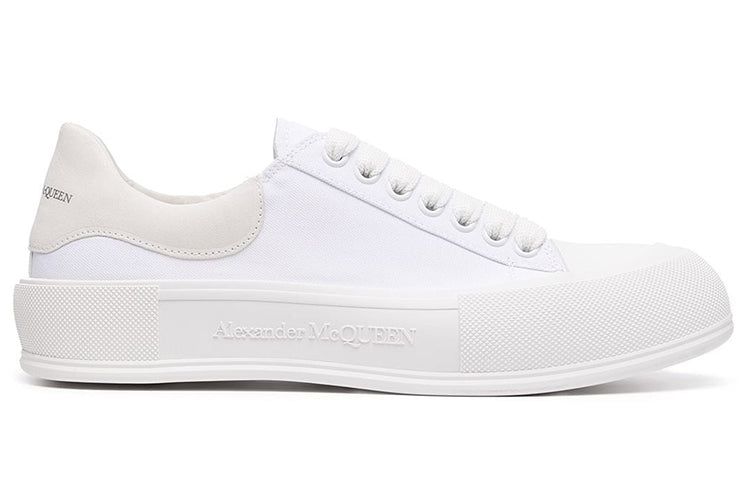 (WMNS) Alexander McQueen Deck Skate Plimsoll Lace Up 'Optic White' 654593W4MV79000 sold by KicksCrew product image thumbnail 2