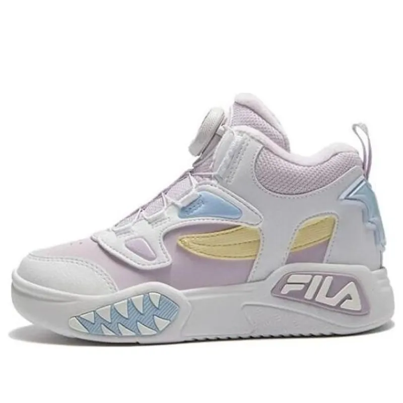 (PS) FILA Lifestyle High-Top Basketball Shoes 'White Pink Blue' K14B341203FWL sold by KicksCrew