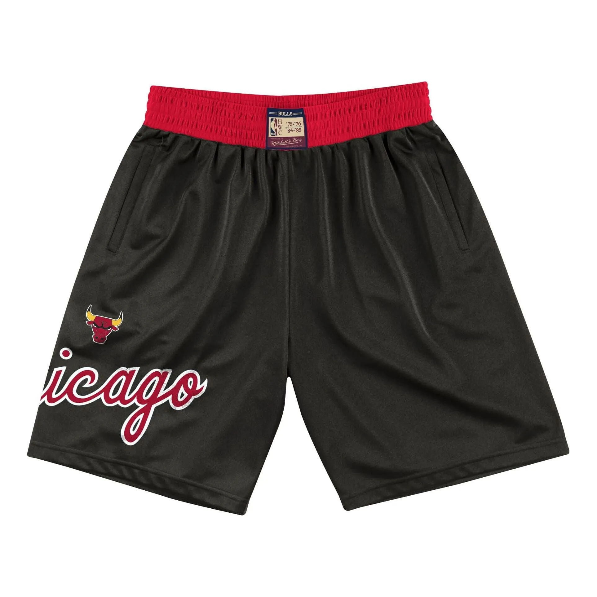 Mitchell & Ness x NBA Chicago Bulls 1975 Team Heritage Shorts 'Black' SHORGS19001-CBUBLCK75 sold by KicksCrew