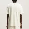 Palm Angels Foggy logo-print T-shirt 'White Black' PMAA072R24JER0020310 sold by KicksCrew
