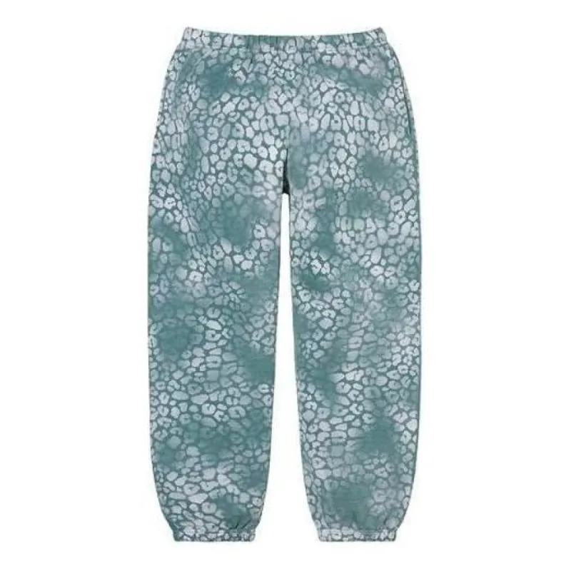 Supreme Bleached Leopard Sweatpants 'Teal' SUP-FW21-385 sold by KicksCrew