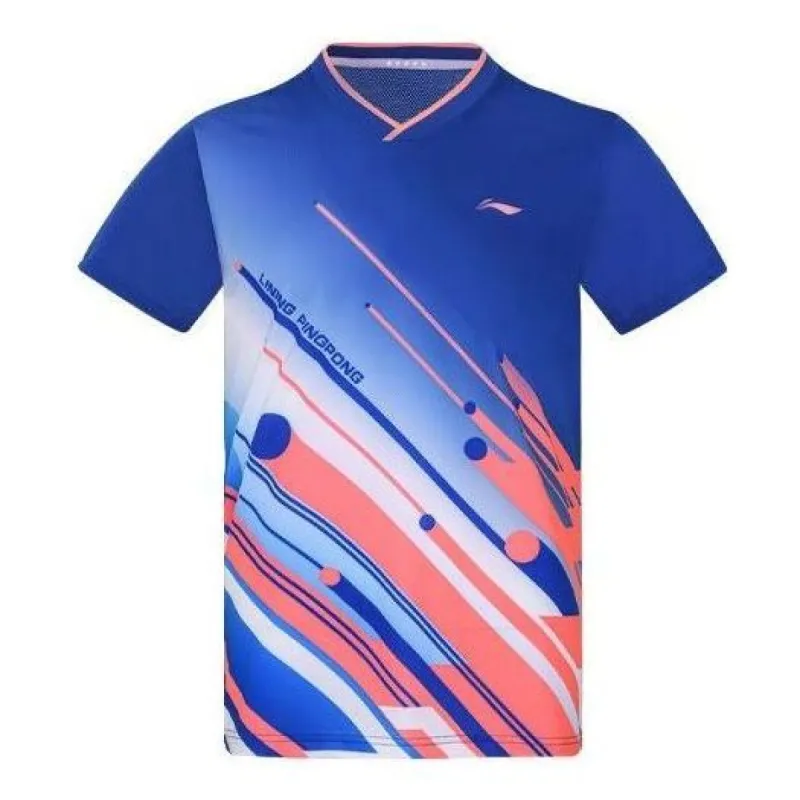 Li-Ning National Team Table Tennis Jersey T-Shirt 'Blue' AAYS017-3 sold by KicksCrew