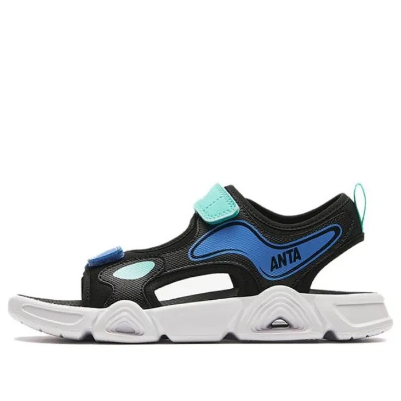 (GS) ANTA Sandals 'Black Teal Blue' A312426933-3 sold by KicksCrew