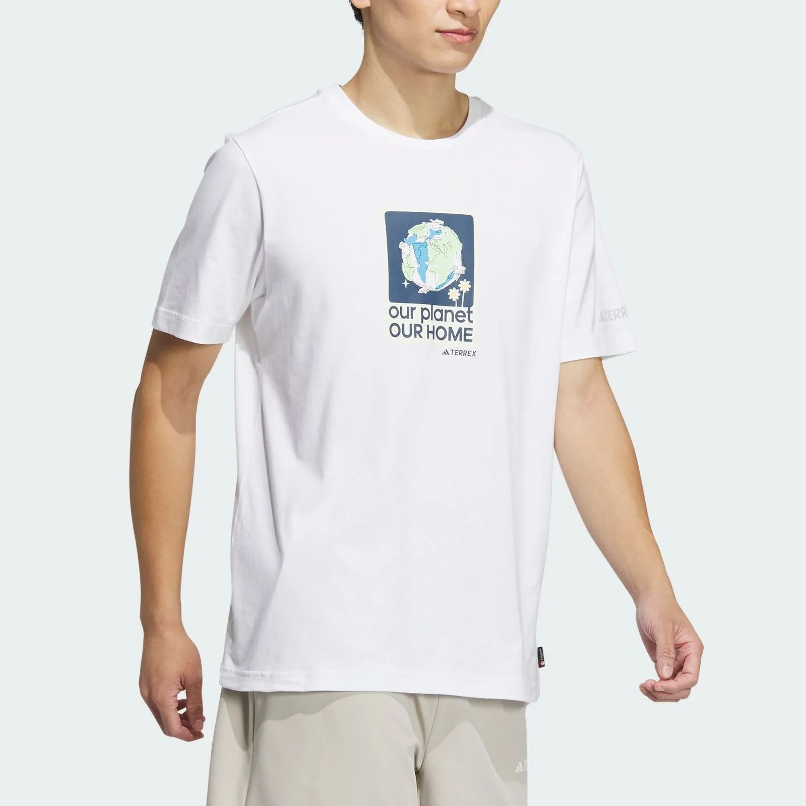 adidas Polygiene T-Shirt 'White Teal' IW7644 sold by KicksCrew product image thumbnail 4