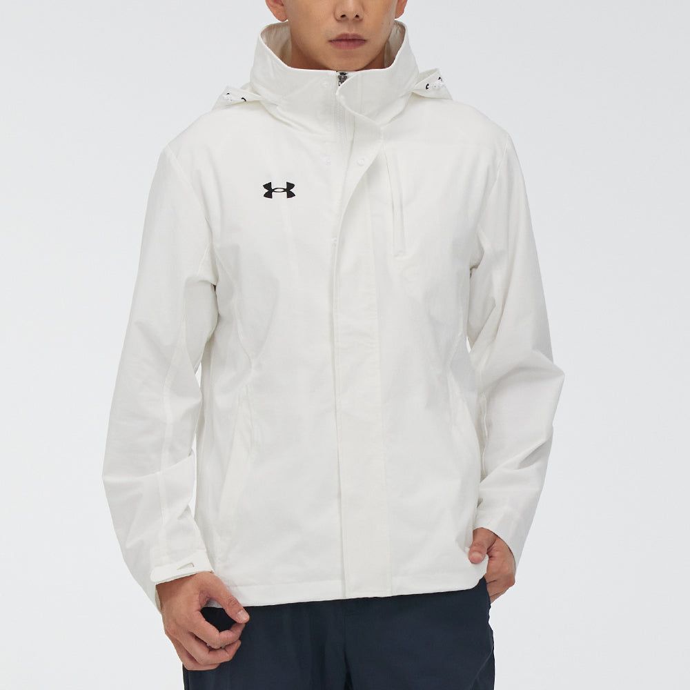 Under Armour Training Shuttle Hooded Jacket 'White Black' 21600409-100 sold by KicksCrew product image thumbnail 3