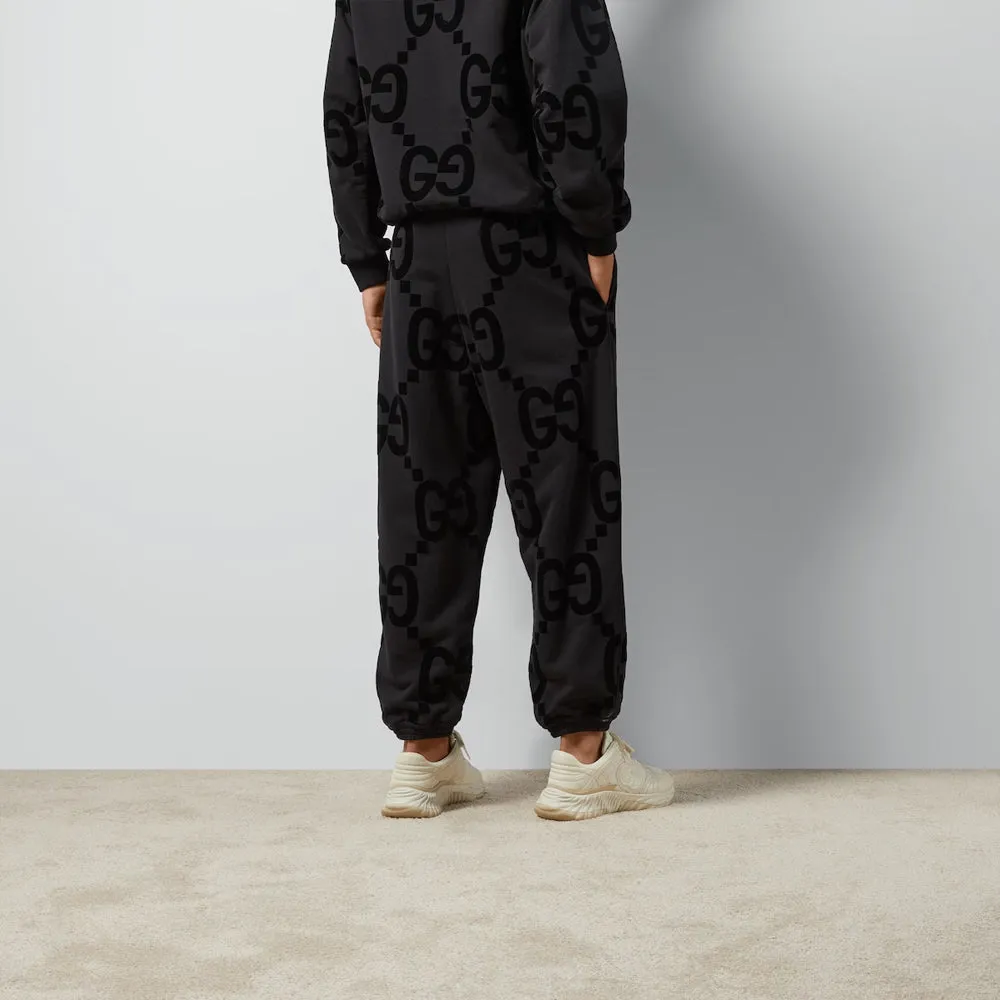 Gucci GG Flocked Print Cotton Fleece Sweattrouser 'Black' 768502-XJF37-1868 sold by KicksCrew product image thumbnail 3