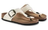Birkenstock Gizeh Vegan Big Buckle Textile Narrow Fit Sandals 'Eggshell' 1024004 sold by KicksCrew