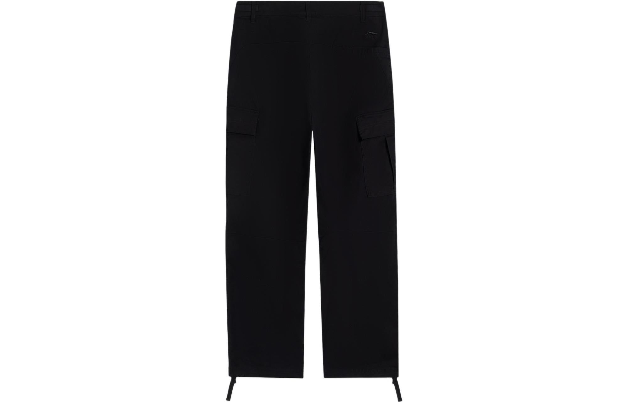 Li-Ning Skateboarding Graphic Straight Cargo Pants 'Black' AKXS801-3 sold by KicksCrew product image thumbnail 2