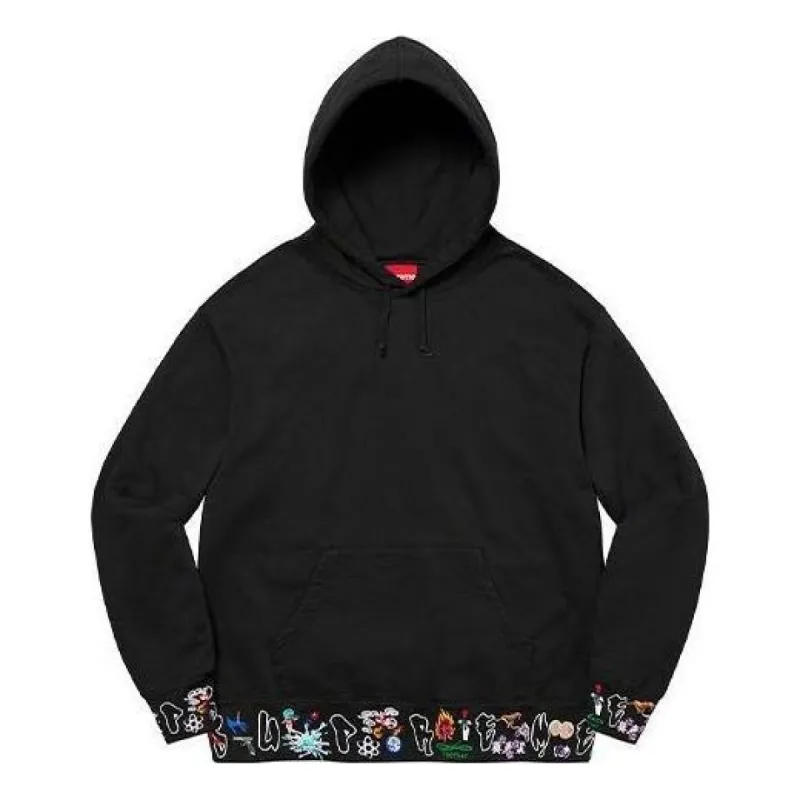 Supreme AOI Icons Hooded Sweatshirt 'Black' SUP-FW21-357 sold by KicksCrew