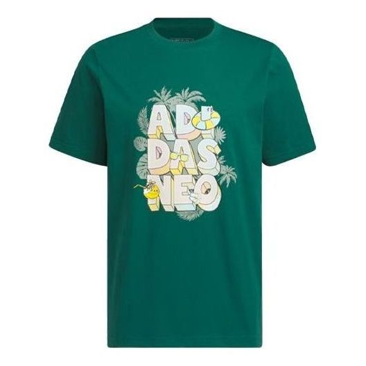 Adidas Neo Graphic T-Shirts 'Green' IP3886 sold by KicksCrew
