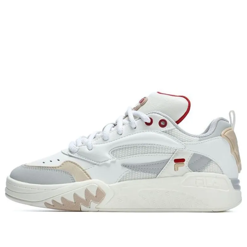 (WMNS) FILA FUSION Desperado Vintage Basketball Shoes 'White Grey Red' T12W313203FSA sold by KicksCrew