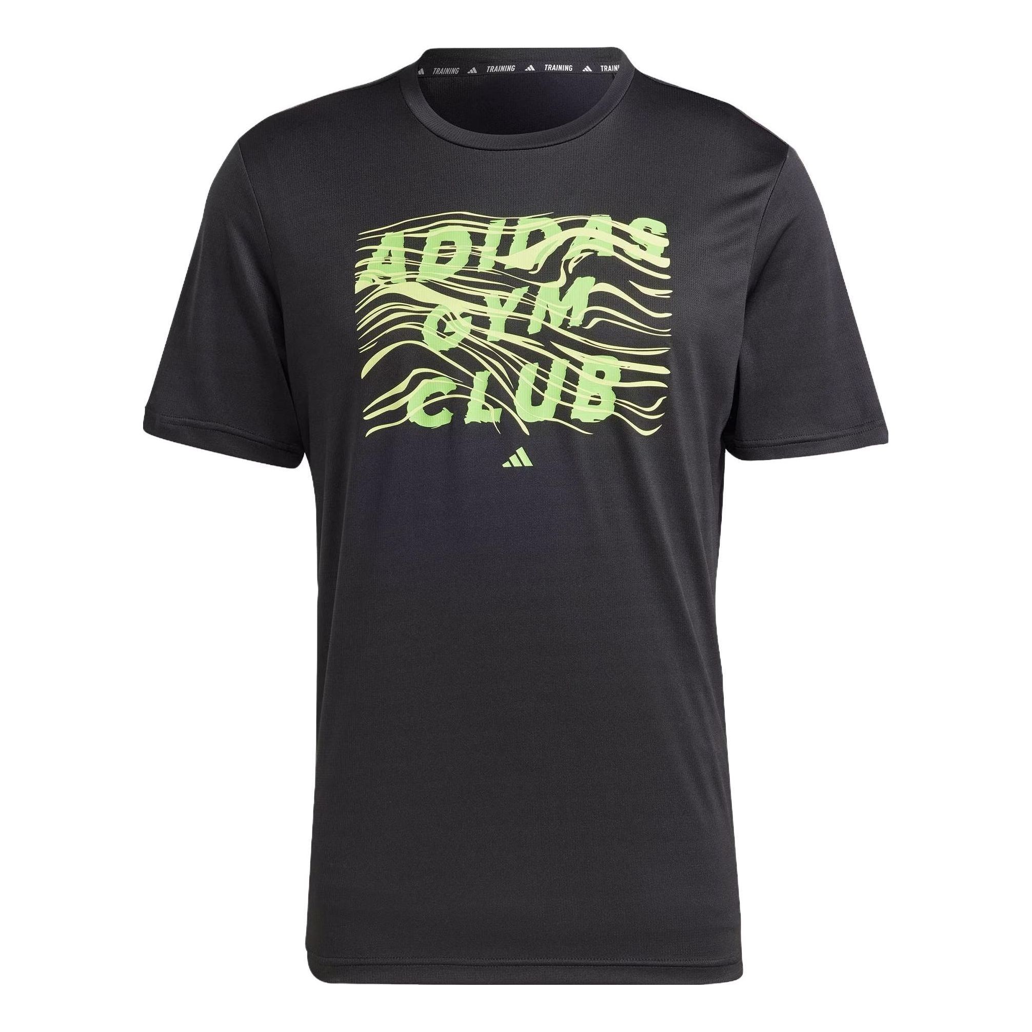 Adidas HIIT Graphic Training T-Shirts 'Black Green' IL7008 sold by KicksCrew