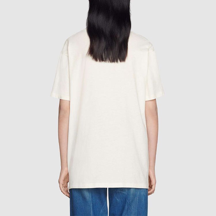 (WMNS) GUCCI x Doraemon Logo-print T-shirt 'White' 615044-XJDIM-9095 sold by KicksCrew product image thumbnail 3