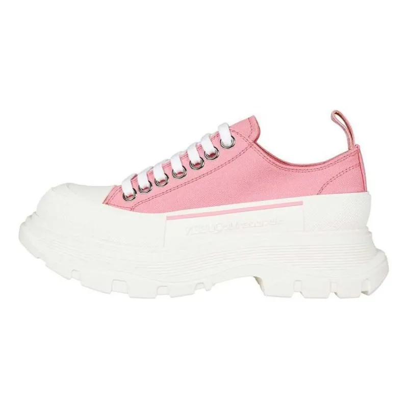 (WMNS) Alexander McQueen Tread Slick Low Lace Up 'Pink White' 611705W4MV25490 sold by KicksCrew