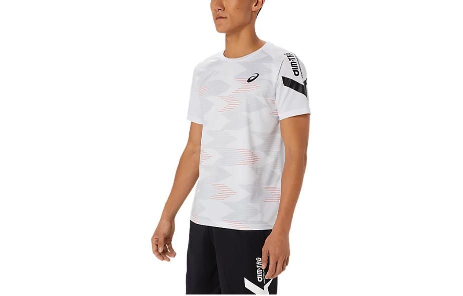 Asics A-I-M Dry Graphic Short Sleeve T-Shirt 'Brilliant White' 2031E553-100 sold by KicksCrew product image thumbnail 3