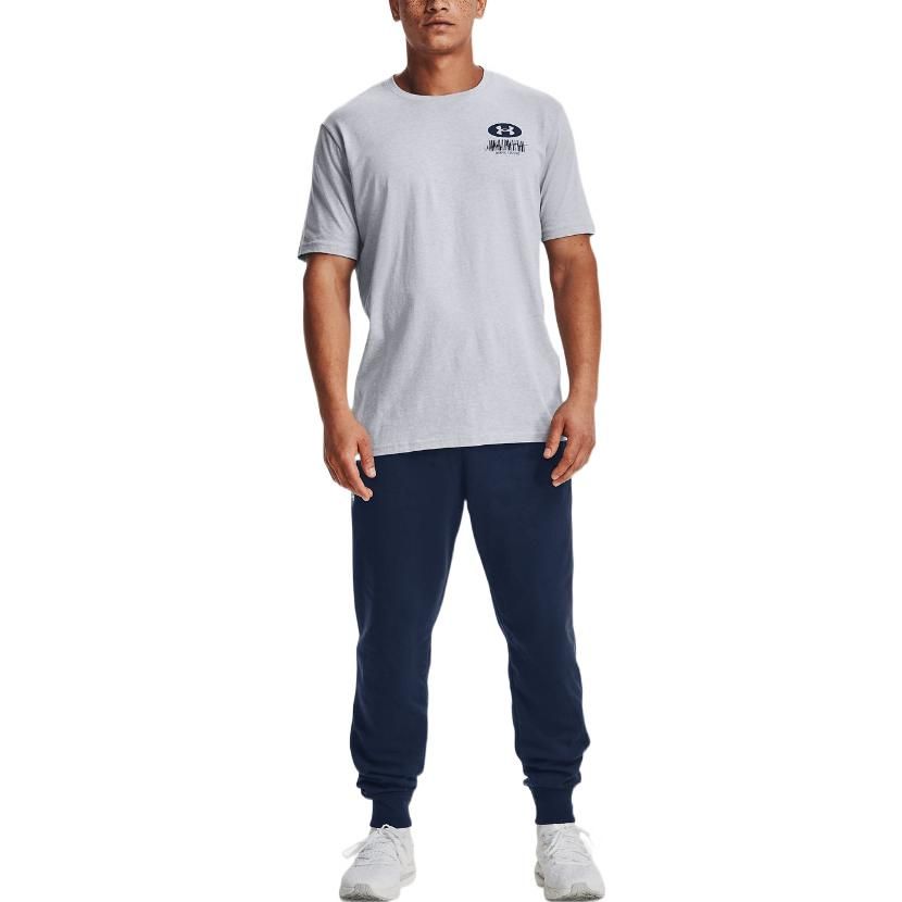 Under Armour Symbol Barcode T-shirt 'Grey Navy' 1370527-011 sold by KicksCrew product image thumbnail 3