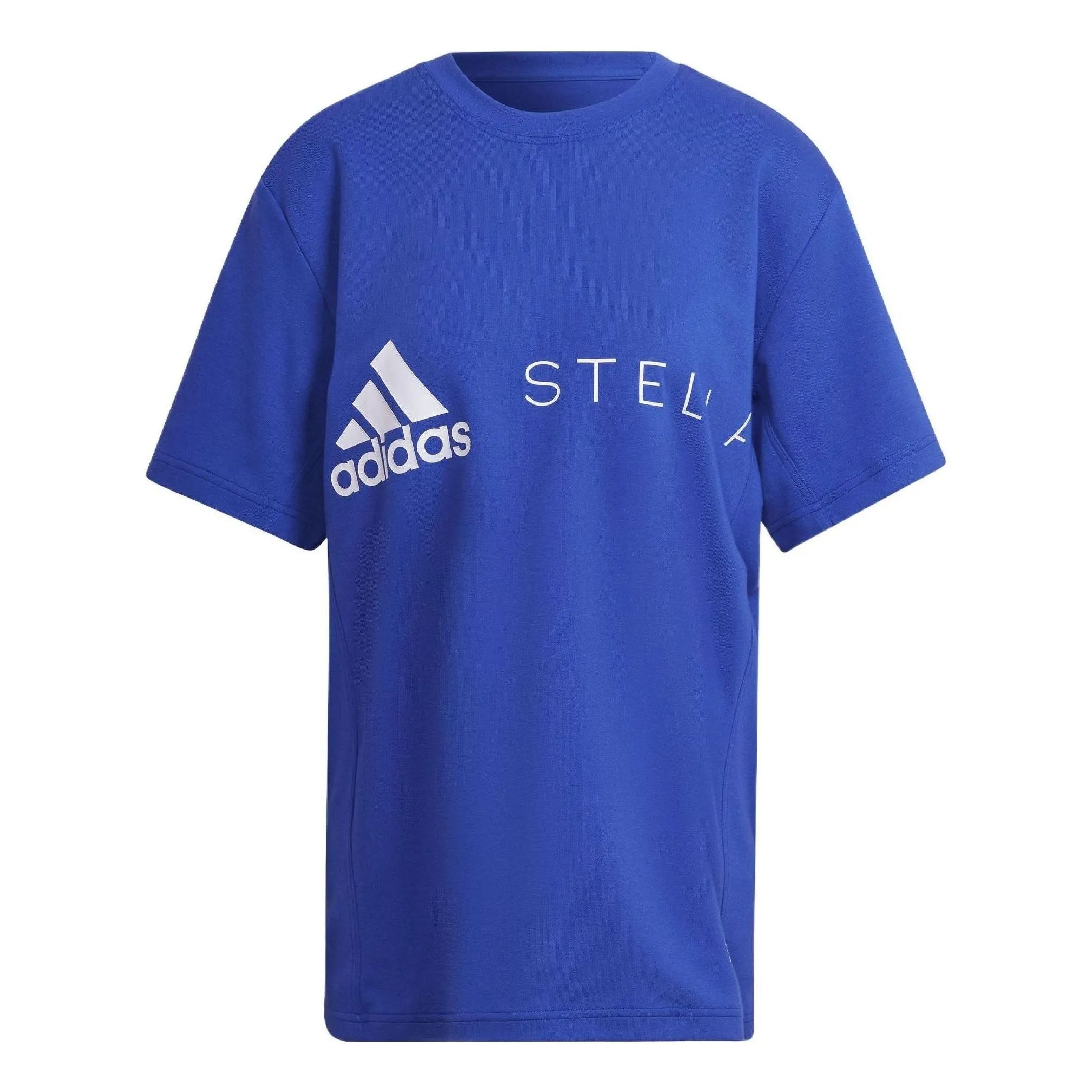 (WMNS) adidas by Stella McCartney Logo T-Shirt 'Blue White' HB7403 sold by KicksCrew