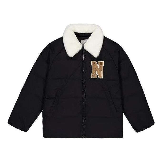 (WMNS) New Balance Warm Heavy Puffer Coat 'Black White' NPD4E122-BK sold by KicksCrew