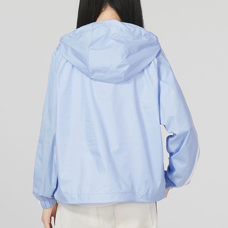 (WMNS) Adidas BSC 3-Stripes Wind Jackets 'Blue White' HM2271 sold by KicksCrew product image thumbnail 3