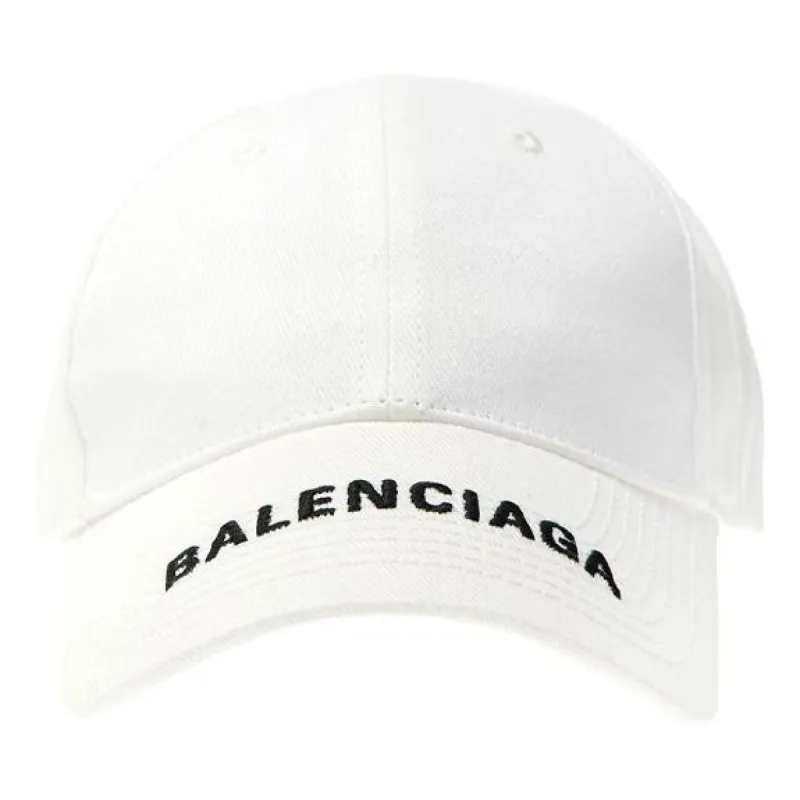 Balenciaga Logo Visor Cap 'White Black' 531588-410B2-9060 sold by KicksCrew