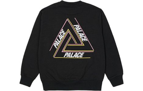 Palace Outliner Mit Designer Crew Sweater 'Black' P21CW008 sold by KicksCrew