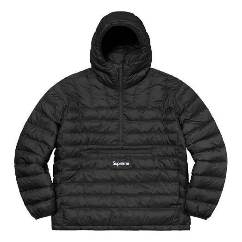 Supreme Micro Half Zip Hooded Pullover 'Black White' SUP-FW21-319 sold by KicksCrew