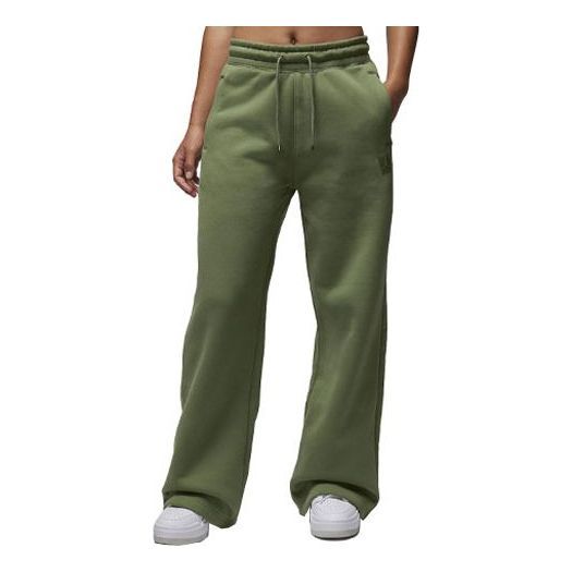 (WMNS) Air Jordan Flight Fleece Pants 'Olive Green' FD7224-340 sold by KicksCrew